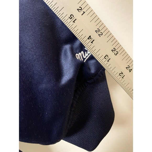 New York Yankees Mens XL Mitchell & Ness Heavy Weight Script Satin Jacket Coat - Picture 12 of 13